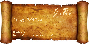 Jung Réka névjegykártya